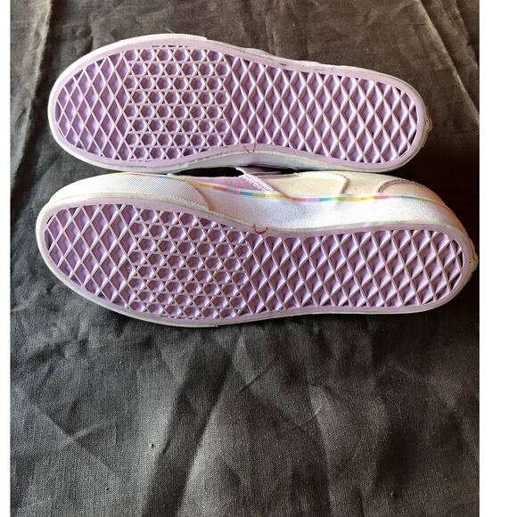 Vans Purple Rainbow Unicorn Glitter Sneakers size 6 - Picture 4 of 8